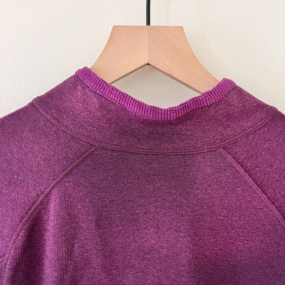 L.L. Bean Women’s Purple Expedition Weight Half Zip - Large - Picture 4 of 10